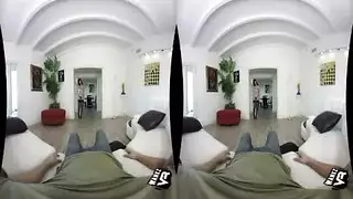 مشهد إباحي مكثف: ثنائي لا يشبع يمارس الجنس في واقع افتراضي