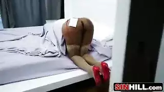 stepfamily secrets: ebony wife fucked by pale stepchild