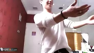 experienced woman with curly locks gets fucked rough